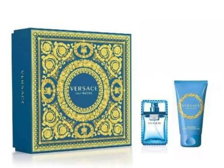 Versace EAU FRAICHE 2 PCS SET FOR MEN: 1 OZ EAU DE TOILETTE SPRAY + 1.7 SHOWER GEL For Discount