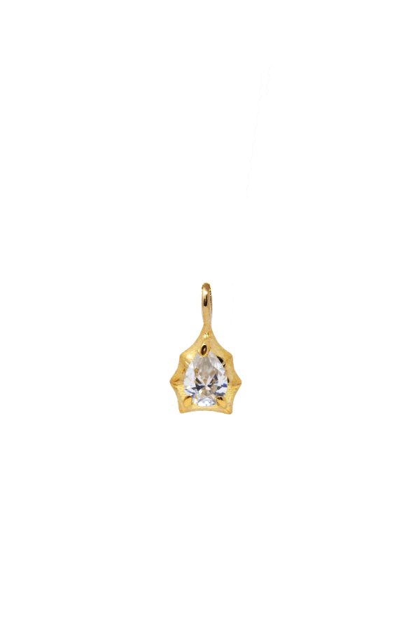 The Ode to Strangers   Bamboo Pear Sapphire Solitaire Pendant Sale