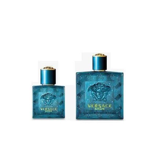 VERSACE EROS 2 PCS SET FOR MEN: 3.4 EDT SP + 1 OZ EDT SP (HARD) Online now