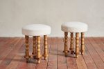 Pair of Petite Charles Dudouyt Stools Online Hot Sale