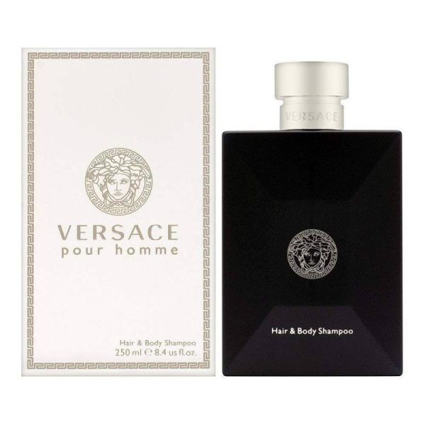 Versace Signature Pour Homme Hair and Body Shampoo 8.4 Ounces Supply