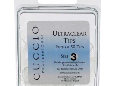 Ultraclear Tips - 3 by Cuccio Pro for Women - 50 Pc Acrylic Nails Online now