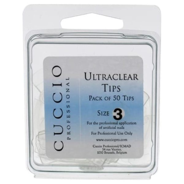 Ultraclear Tips - 3 by Cuccio Pro for Women - 50 Pc Acrylic Nails Online now