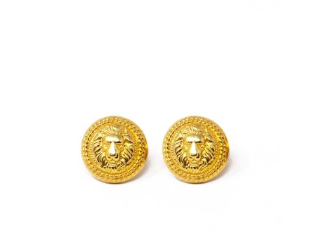 THE LION Stud Earrings I For Sale