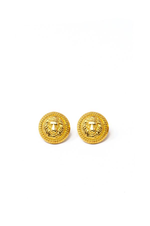 THE LION Stud Earrings I For Sale