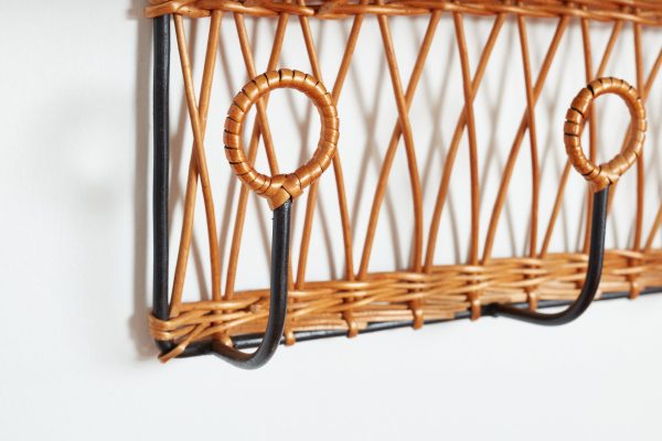 Jacques Adnet Style wicker Coatrack For Cheap