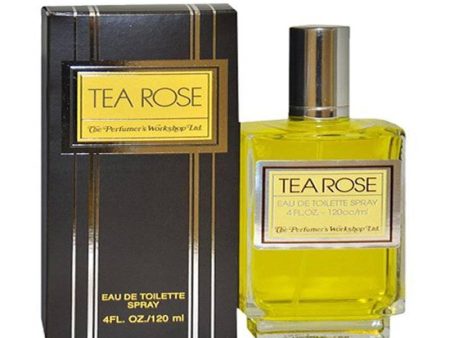 Tea Rose by Perfumer s Workshop for Women - 4 Ounce EDT Spray Online Hot Sale