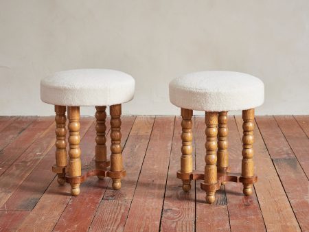 Pair of Petite Charles Dudouyt Stools Online Hot Sale