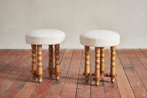 Pair of Petite Charles Dudouyt Stools Online Hot Sale