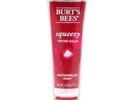 Squeezy Tinted Lip Balm - Watermelon Rush by Burts Bees for Women - 0.43 oz Lip Balm For Sale