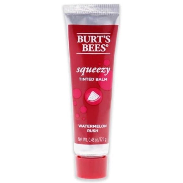 Squeezy Tinted Lip Balm - Watermelon Rush by Burts Bees for Women - 0.43 oz Lip Balm For Sale