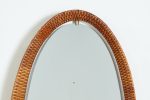 Italian Oval Wicker Mirror Online Sale