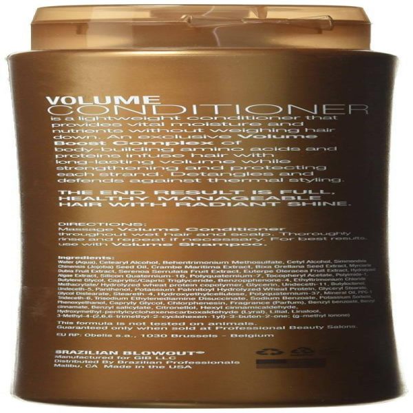 Volume Conditioner by Brazilian Blowout for Unisex - 12 oz Conditioner For Discount