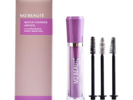 3 Looks Black Nano Mascara by M2 Beaute for Women - 0.2 oz Mascara For Sale