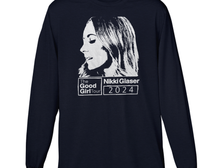 The Good Girl Tour Longsleeve T-Shirt - Navy For Discount