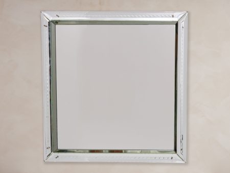 Giant 1940 s Italian Etched Mirror For Sale