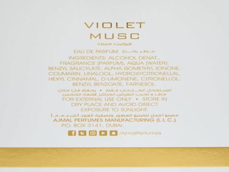 Violet Musc by Ajmal for Unisex - 3.4 oz EDP Spray Hot on Sale