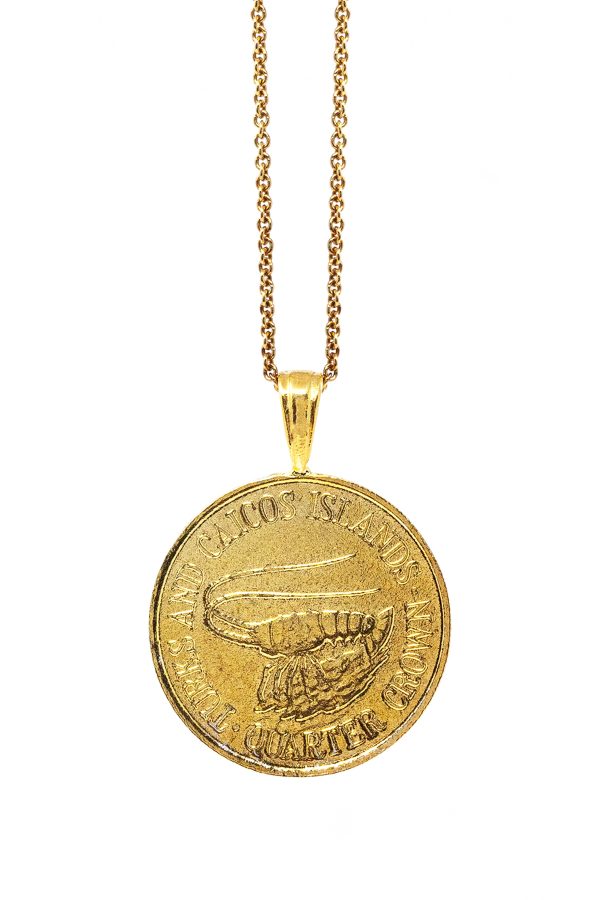 THE TURKS And Caicos Coin Necklace For Cheap