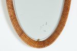 Italian Oval Wicker Mirror Online Sale