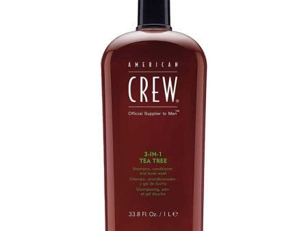 3-In-1 Tea Tree Shampoo & Conditioner & Body Wash by American Crew for Men - 33.8 oz Shampoo & Conditioner & Body Wash Online Sale