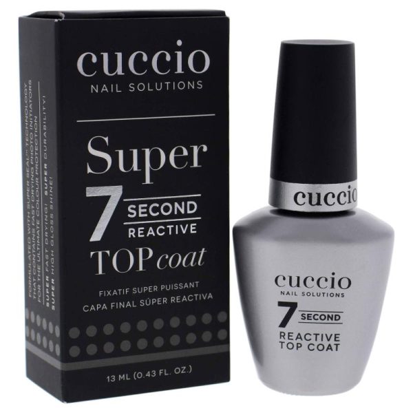 Super 7 Second Reactive Top Coat by Cuccio Colour for Women - 0.43 oz Top Coat Fashion