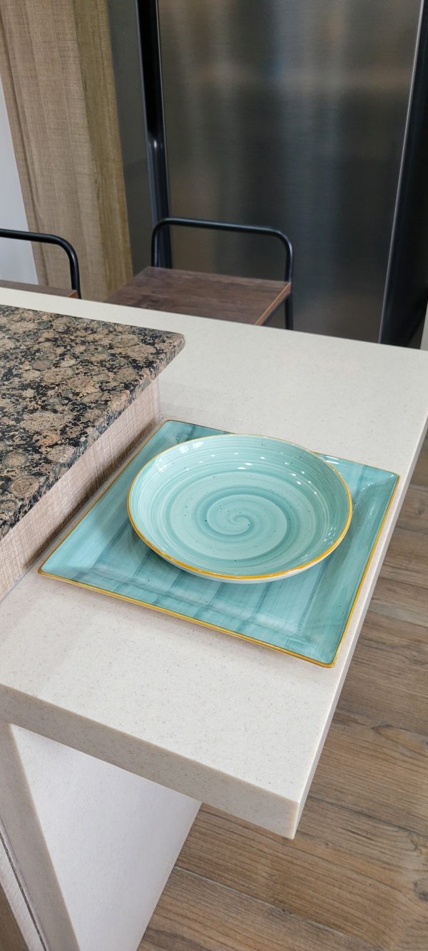 SQUARE PLATTER 11  TEAL Discount