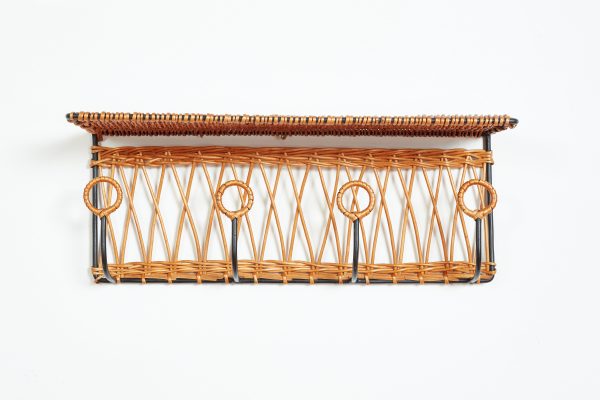 Jacques Adnet Style wicker Coatrack For Cheap