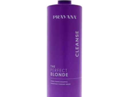 The Perfect Blonde Purple Toning Shampoo by Pravana for Unisex - 33.8 oz Shampoo Hot on Sale