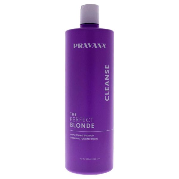 The Perfect Blonde Purple Toning Shampoo by Pravana for Unisex - 33.8 oz Shampoo Hot on Sale