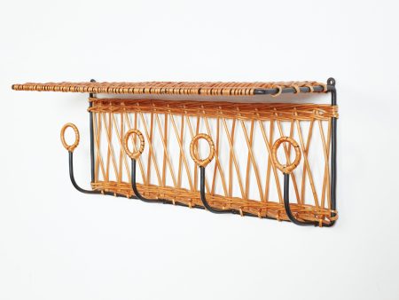 Jacques Adnet Style wicker Coatrack For Cheap