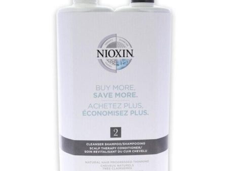 System 2 Kit by Nioxin for Unisex - 33.8oz Shampoo, Conditioner Online now