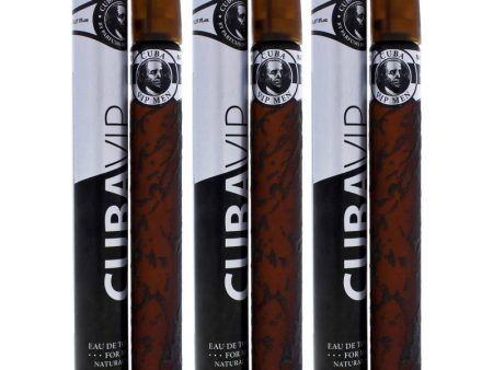 VIP by Cuba for Men - 1.17 oz EDT Spray - Pack of 3 Supply