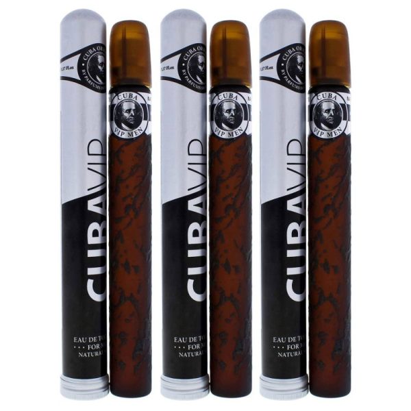 VIP by Cuba for Men - 1.17 oz EDT Spray - Pack of 3 Supply