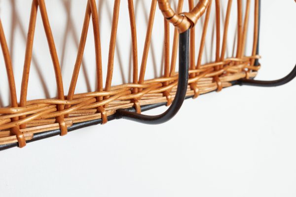 Jacques Adnet Style wicker Coatrack For Cheap