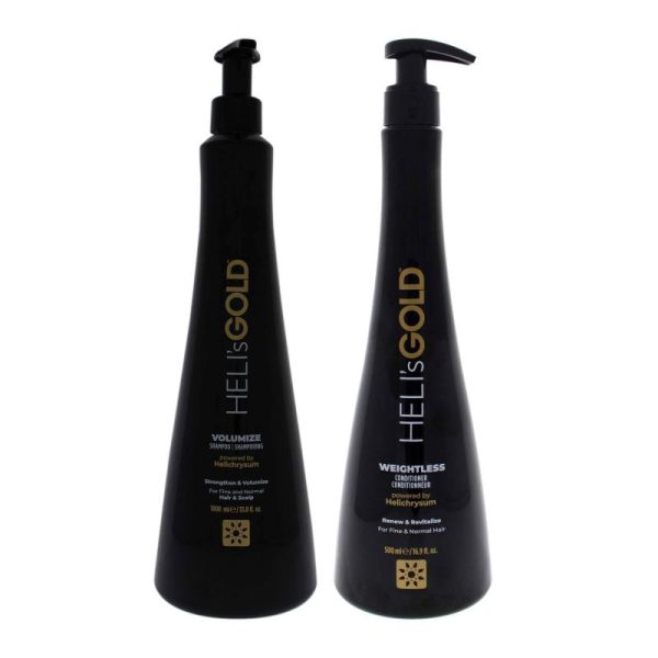 Volume Series Kit by Helis Gold for Unisex - 2 Pc Kit 33.8oz Volumize Shampoo, 16.9oz Weightless Conditioner Fashion