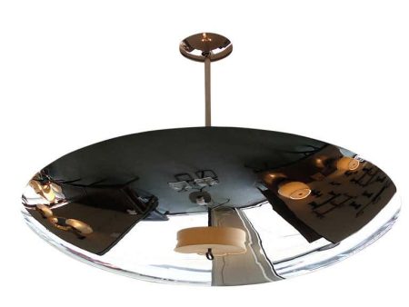 Nickel Dome Ceiling Pendant For Sale