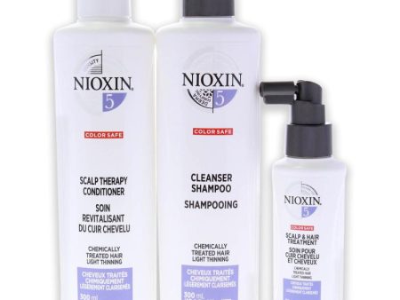 System 5 Kit by Nioxin for Unisex - 3 Pc 10.1oz Cleanser Shampoo, 10.1oz Scalp Therapy Conditioner, 3.38oz Scalp and Hair Treatment For Cheap