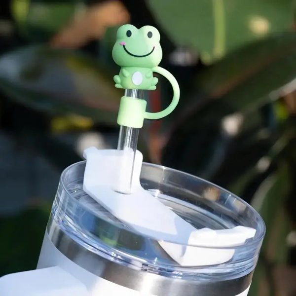 Straw Topper silicon frog Cheap