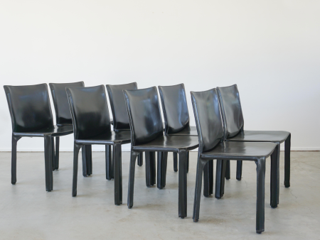 Mario Bellini  Cab  Chairs in Black Leather Supply