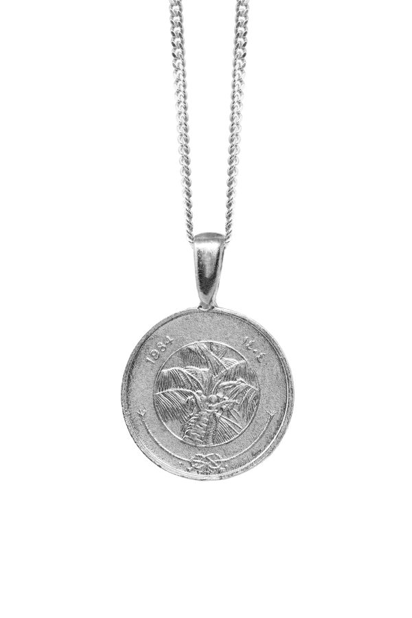 THE MALDIVES Coco Palm Coin Necklace Online now