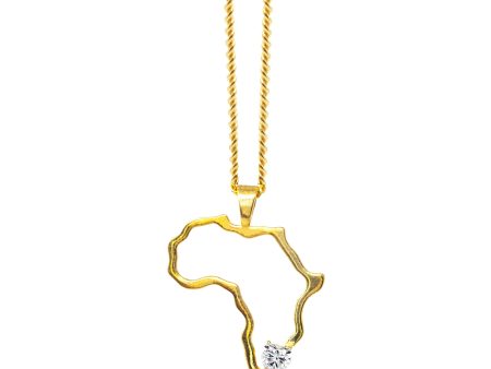 THE AFRICAN Diamond Heart Necklace For Sale