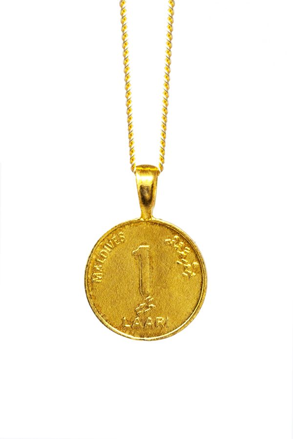 THE MALDIVES Coco Palm Coin Necklace Online now