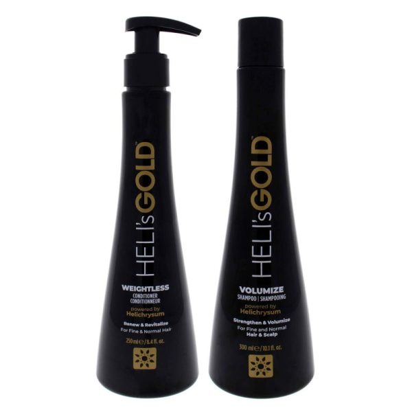 Volume Series kit by Helis Gold for Unisex - 2 Pc Kit 8.4oz Weightless Conditioner, 10.1oz Volumize Shampoo For Cheap