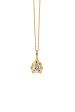 The Ode to Strangers  Bamboo Pear Sapphire Solitaire Necklace Hot on Sale