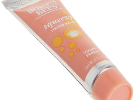 Squeezy Tinted Lip Balm - Sweet Peach by Burts Bees for Women - 0.43 oz Lip Balm Fashion