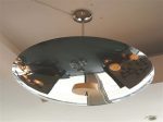 Nickel Dome Ceiling Pendant For Sale