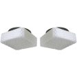 Textured Square Milk Glass Flush Mounts Hot on Sale