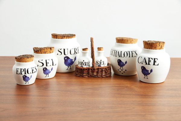 French Ceramic Jar Set Online now