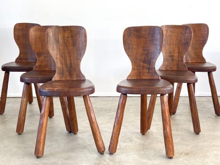 Sculptural Elm Wood Chair Online Sale