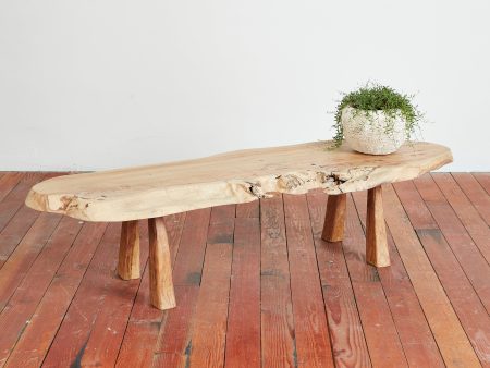 Free Form Olive Wood Coffee Table   Bench Discount